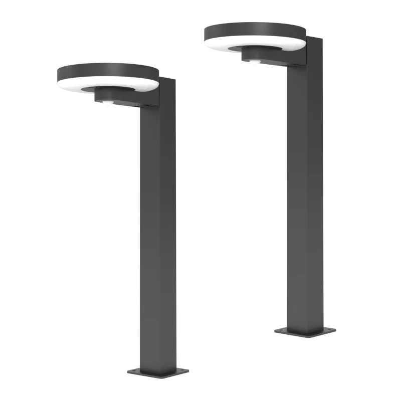 Image of 4lite Arundel Solar IP44 Die-Cast Aluminium LED Garden Bollard Light w