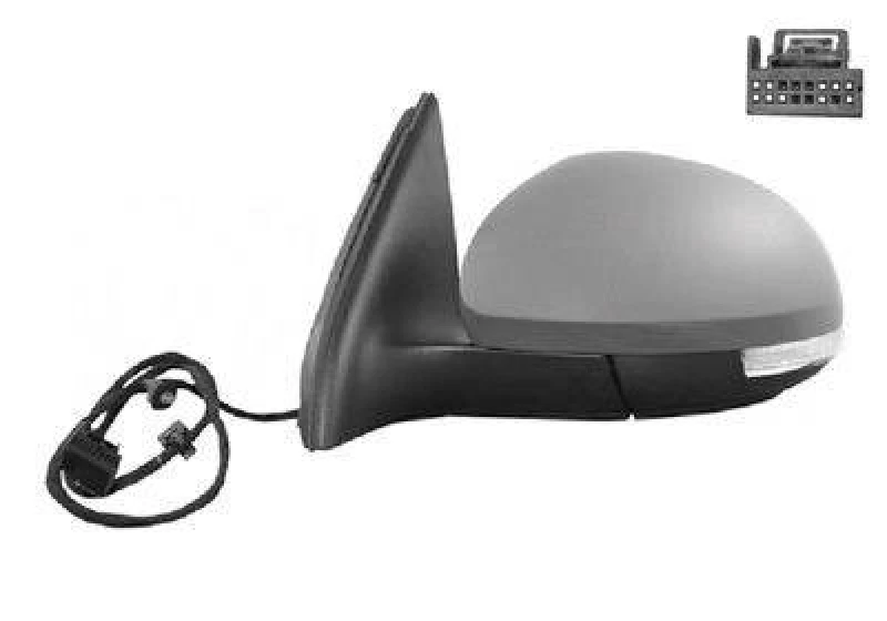 Image of VAN WEZEL 5745807 Wing mirror * HAGUS * Left, Heatable, primed Outside Mirror (50)
