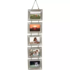 Image of 5 Wooden Picture Frame Hanger M&W - Brown