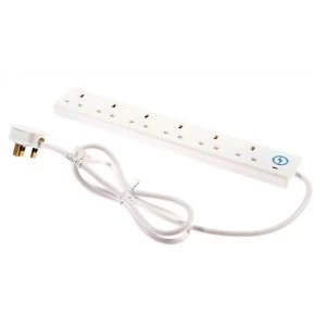 image of Power Surge Strip 2m 6 way Socket With Spike Protection