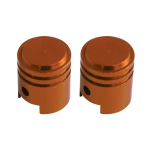 Image of Savage Piston Valve Caps Schrader Orange
