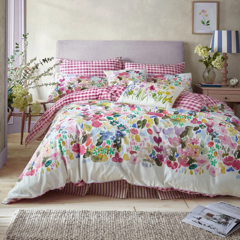 Image of Bluebellgray Flora Duvet Set, Double, Cerise