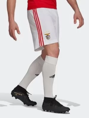 Image of adidas Benfica 21/22 Home Shorts, White/Red Size M Men