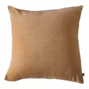 image of Crossland Grove Cotton Velvet Cushion Mustard 500x500mm