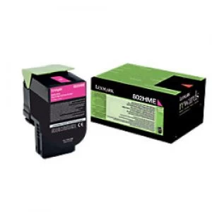 image of Lexmark 80C2HME Magenta Laser Toner Ink Cartridge