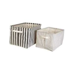 image of Sass & Belle Ticking Stripe (Set of 2) Storage Baskets