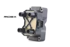 Image of RIDEX Ignition coil FIAT,PEUGEOT,CITROEN 689C0053 60558152,60586072,60809606 Coil pack,Ignition coil pack,Engine coil,Engine coil pack 7648797,597053