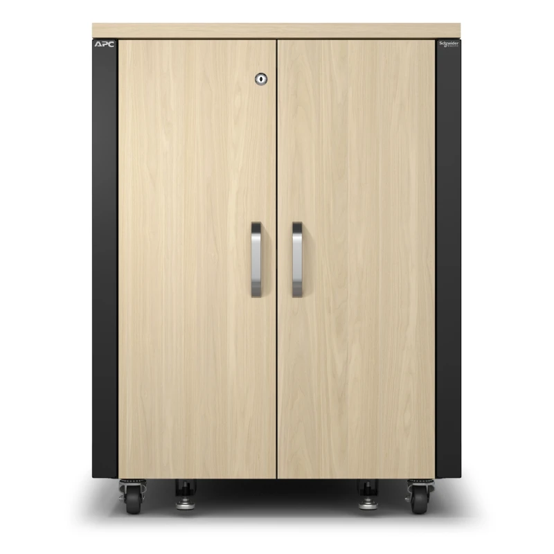 Image of APC NetShelter Soundproof. 17U. Server Rack Enclosure. 230V. Maple