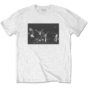 Image of Queen - Crowd Shot Mens Large T-Shirt - White