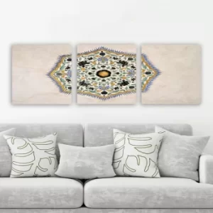 Image of PDR12 Multicolor Decorative Canvas Painting (3 Pieces)
