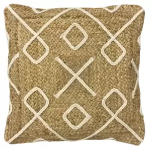 Image of Roolu Braided Jute Cushion Natural
