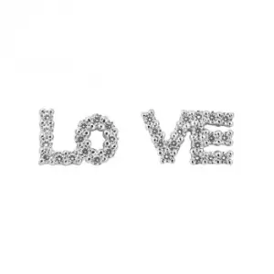 Image of Pave Love Stud Earrings E6235C