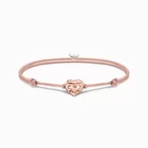 image of Rose Gold Plated Nylon Heart Bracelet A2123-597-40