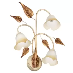 image of Vanda 3 Light Wall Lamp, Ivory