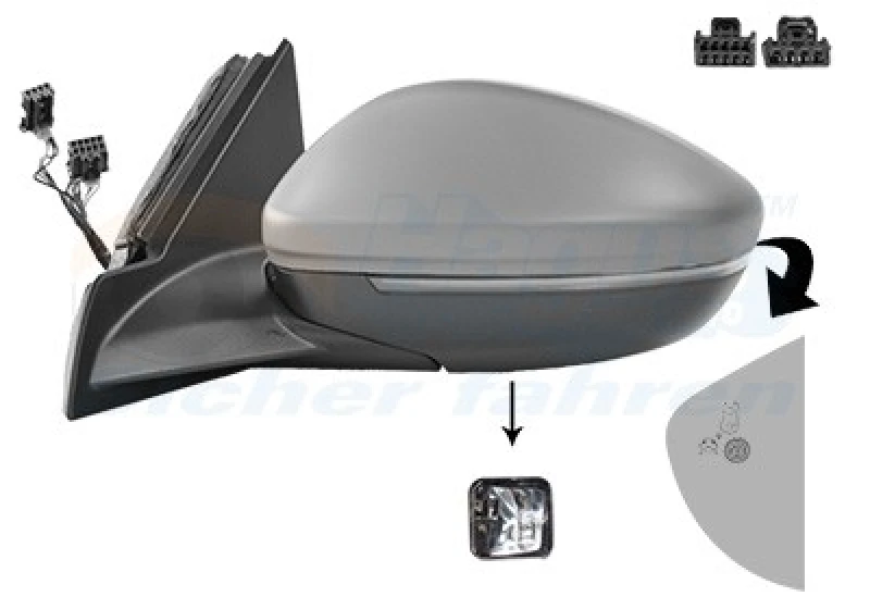 Image of VAN WEZEL Wing mirror VAN WEZEL 4043827