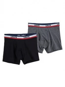 image of Levis Boys 2 Pack Sportswear Logo Boxer Brief - Black