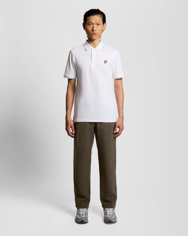 Image of Lyle & Scott Mens Washed Cotton Trousers in Black