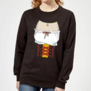 image of Oktoberfest Ladies Chest Womens Sweatshirt - Black - 5XL