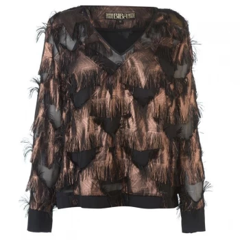 Image of Biba Fluffy Star Blouse - Black