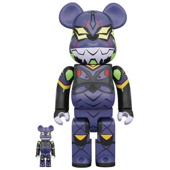 Image of Medicom Evangelion 100% & 400% Be@rbrick 2-pack - EVA-13 (New Paint)