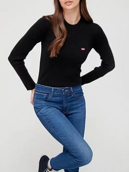 image of Levis Crew Neck Rib Sweater - Black Size XS Women