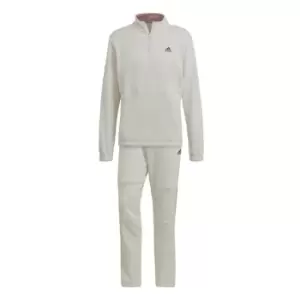 Image of adidas quarter Zip Fleece Tracksuit Mens - Grey