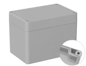 image of RS PRO Grey ABS General Purpose Enclosure, IP66, Shielded, 80 x 120 x 90mm