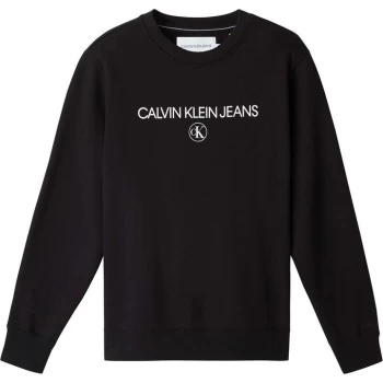 Image of Calvin Klein Jeans Archive Logo T Shirt - Black BEH