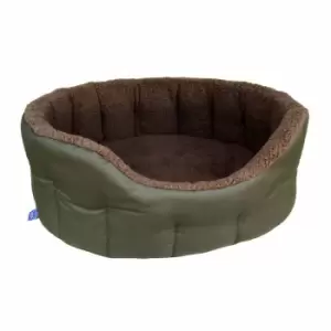 Image of P&L Premium Bolster Dog Bed Green Medium