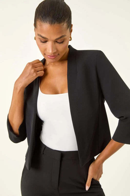Image of Roman 3/4 Sleeve Rochette Jacket Black
