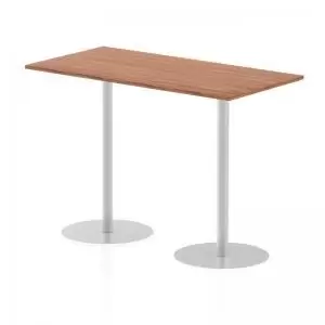 Image of Italia 1600 x 800mm Poseur Rectangular Table Walnut Top 1145mm High