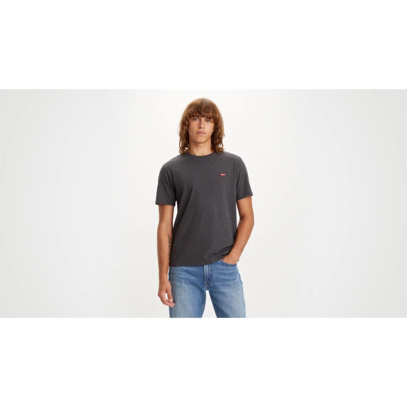 Image of Levis SS Original HM TEE mens T shirt in Grey