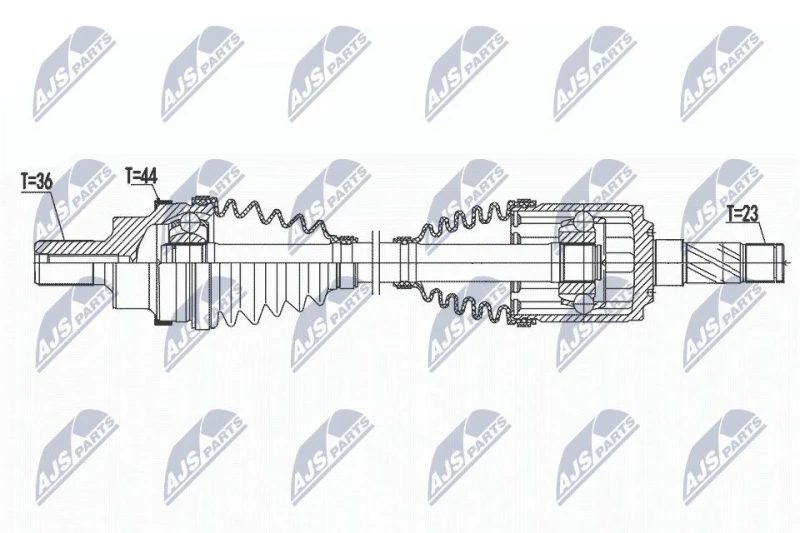 Image of NTY NPW-VV-119 Drive shaft Rear Axle Right Drive Shaft (13)