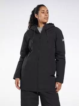 Reebok Urban Fleece Parka - Black, Size L, Women