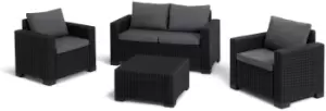 image of Keter California 4 Seater Garden Sofa Set - Grey