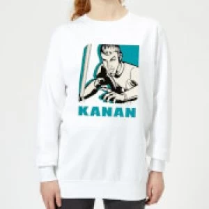 Image of Star Wars Rebels Kanan Womens Sweatshirt - White - 3XL