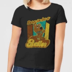 Image of Scooby Doo Born To Be A Baller Womens T-Shirt - Black