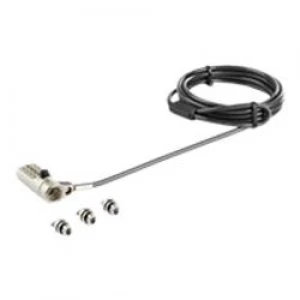 image of StarTech.com 6' (2m) 3-in-1 Universal Laptop Cable Lock for K-Slot, Nano & Wedge Slot Desktop/Laptop