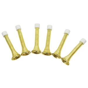 BQ Carbon Steel Brass Effect Door Stop Pack of 6