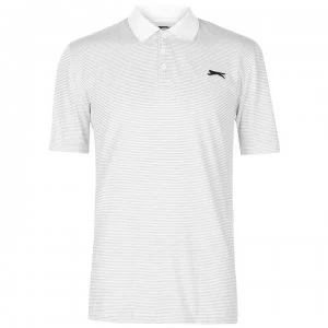 image of Slazenger Micro Stripe Golf Polo Shirt Mens - White