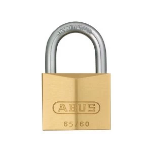 image of ABUS Mechanical 65/50mm Brass Padlock 80mm Long Shackle