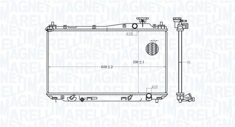 Image of MAGNETI MARELLI Engine radiator MAGNETI MARELLI 350213182700