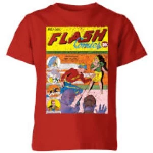 image of Justice League The Flash Issue One Kids T-Shirt - Red - 11-12 Years