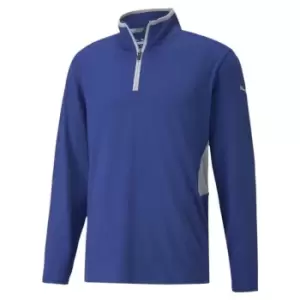 Image of Puma Rotation Zip Top Mens - Blue