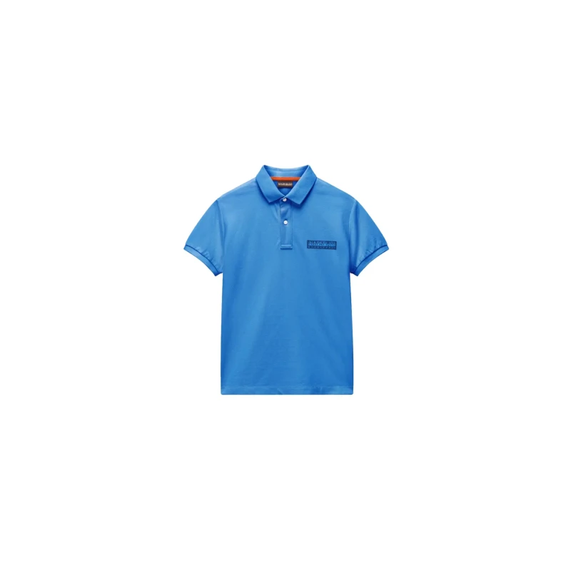 Image of Napapijri Polo child Napapijri Box Logo Bleu Unisex 6 ans