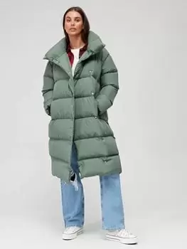 Image of Superdry Studios Duvet Coat - Green, Size 10, Women
