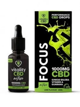 Image of Vitality CBD Vitality CBD Active Focus Lime Drops 1000mg, Multi, Women