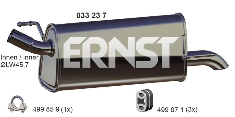 Image of Rear silencer ERNST 033237