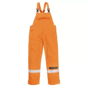 Image of Biz Flame Plus Mens Flame Resistant Bib and Brace Orange XL