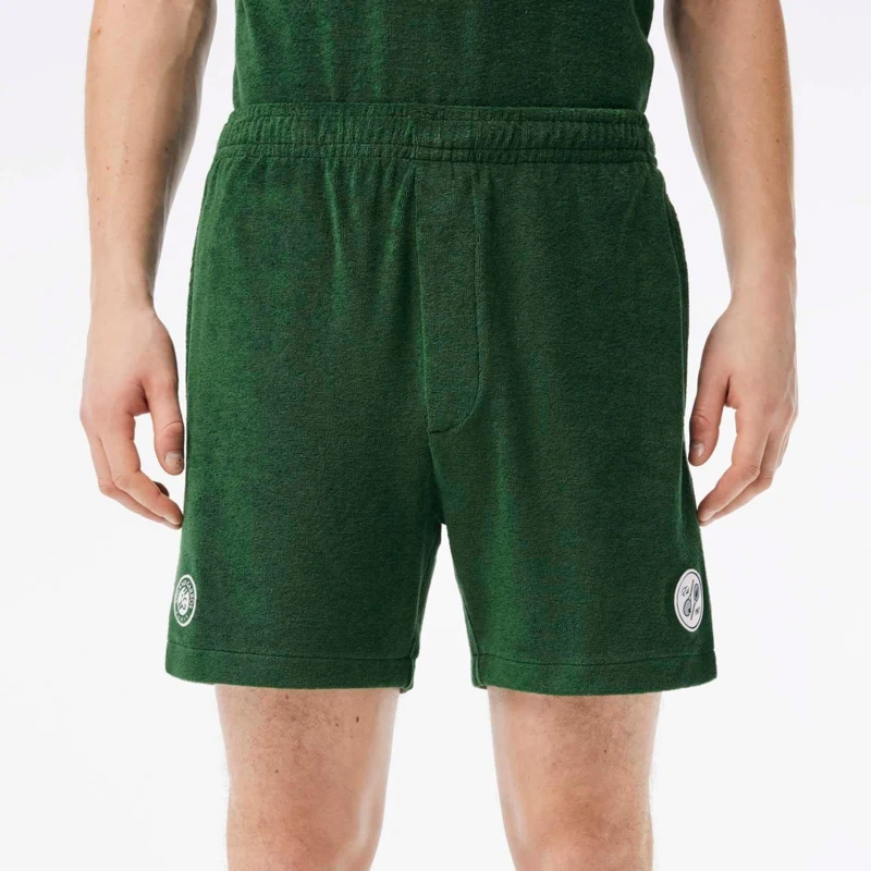 Image of Lacoste Roland-Garros Edition Regular-Fit Tennis Shorts Green male S